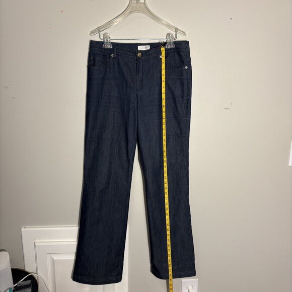 St. John Sport WomenS Dark Wash Denim Jeans Size 10 Classic Straight Fit - Picture 8 of 14